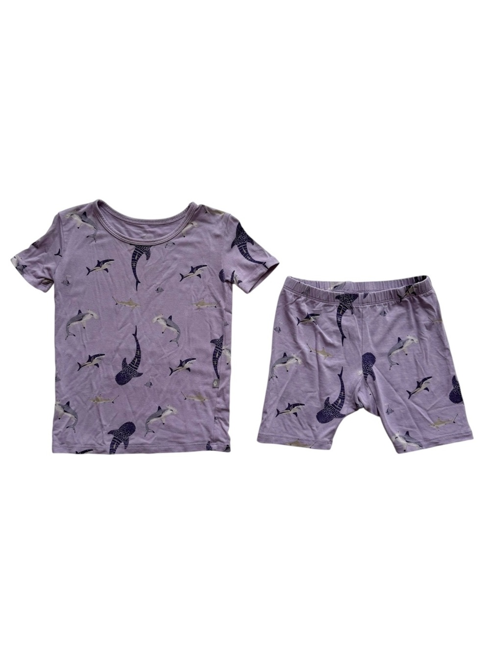 Kyte Baby Bamboo Purple Shark Pajamas 3T